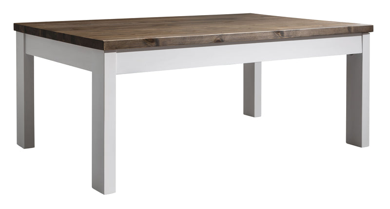 Coffee Table Canterbury Large in White and Dark Pine