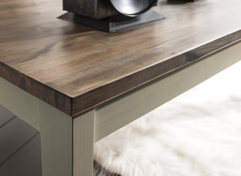 Coffee Table Canterbury Square in Grey and Dark Pine