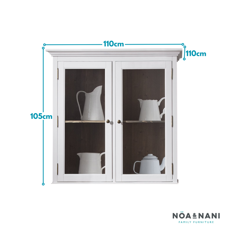 Canterbury Dresser Top in White and Dark Pine