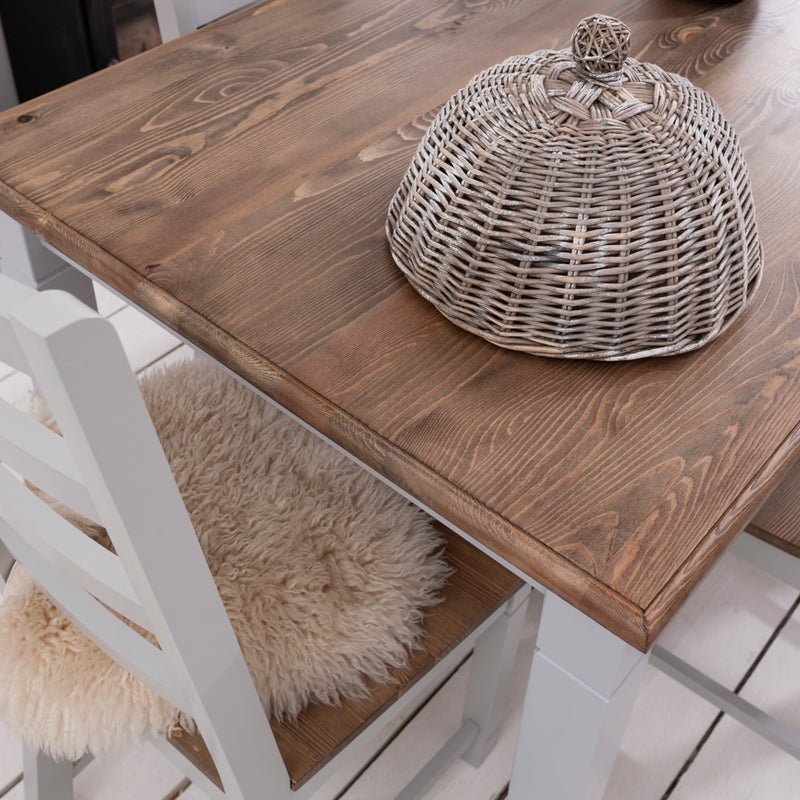 Dining Table Large 140cm Seats 4 to 6 in Dark Pine