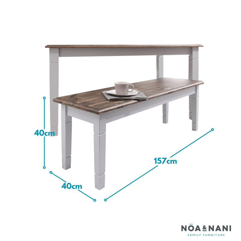 Canterbury Bench in Dark Pine and Grey