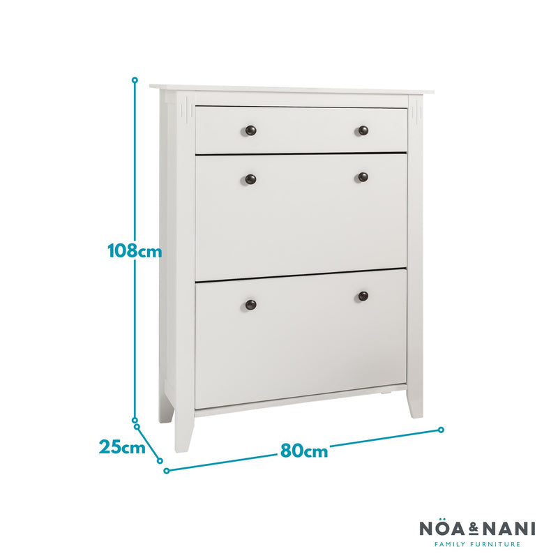 Cotswold Shoe Storage Unit in Classic White