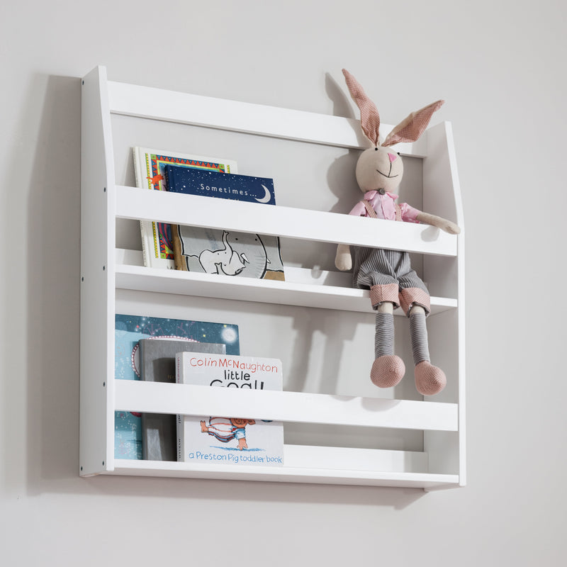 Hakan Display 2 Shelf Bookcase Wall Mounted in Classic White