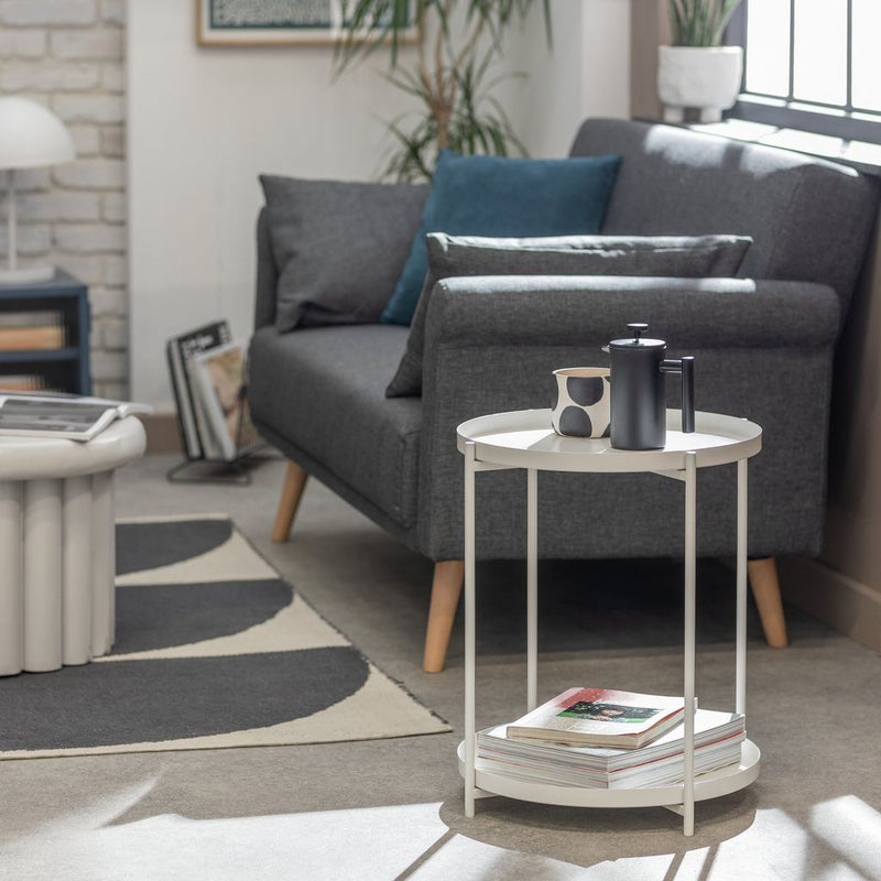 Habitat Rex Side Table - White 12725637 (Open Box- See T's & C's for details)