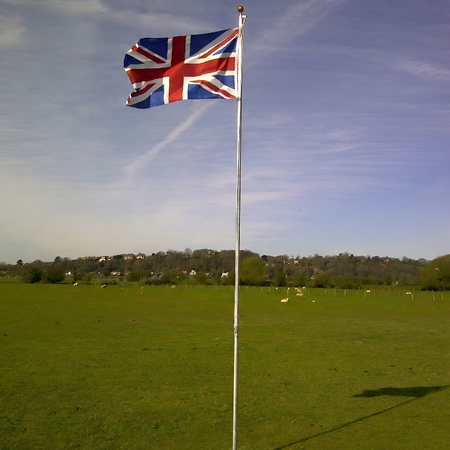 Aluminium Flagpole 20ft with 2 Flags Union Jack and England Flag