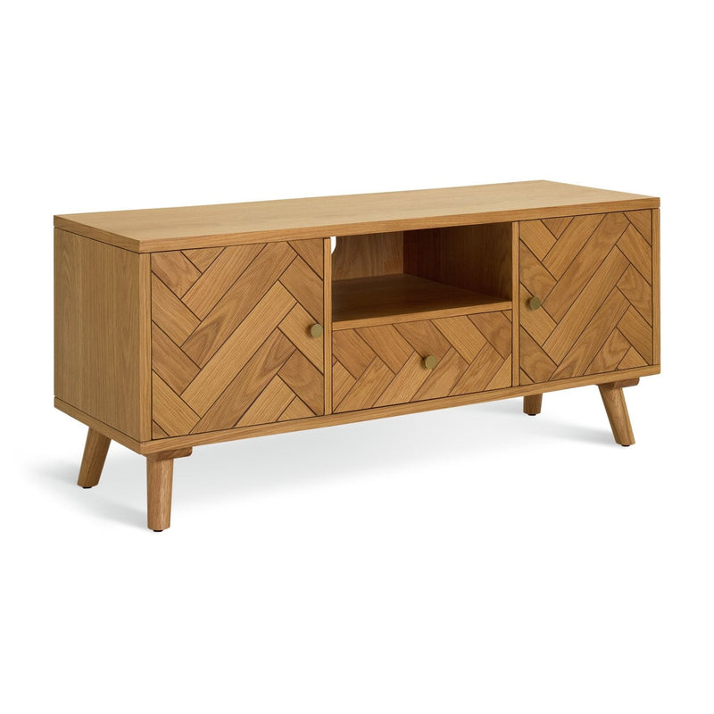 Habitat Afram 2 Door 1 Drawer TV Unit - Natural 14545509 (Open Box- See T's & C's for details)