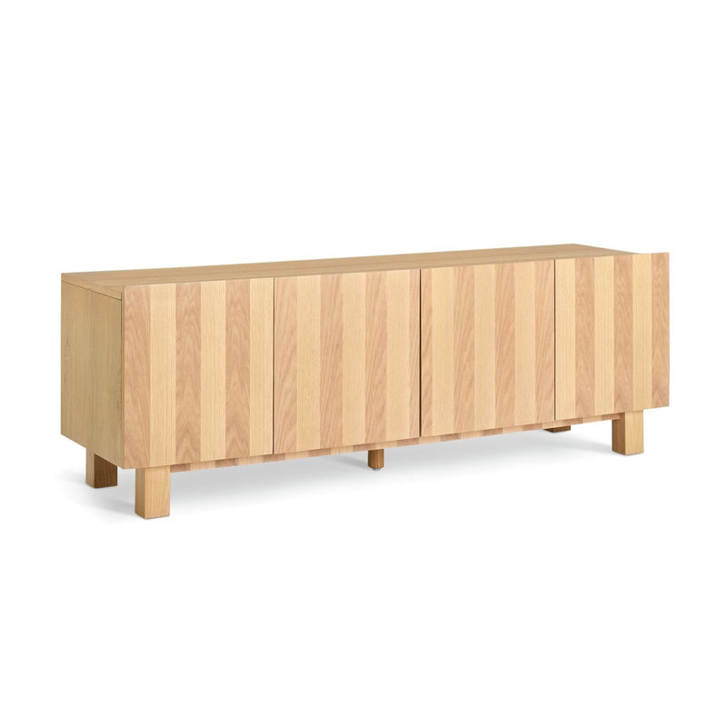Habitat Cyril 4 Door TV Unit - Natural 17672864 (Open Box- See T's & C's for details)