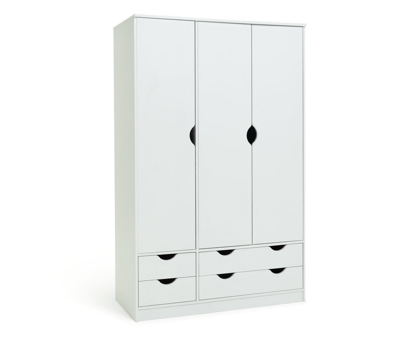 Malibu 2 Door 4 Drawer Wardrobe - White 13419722 (Open Box- See T's & C's for details)