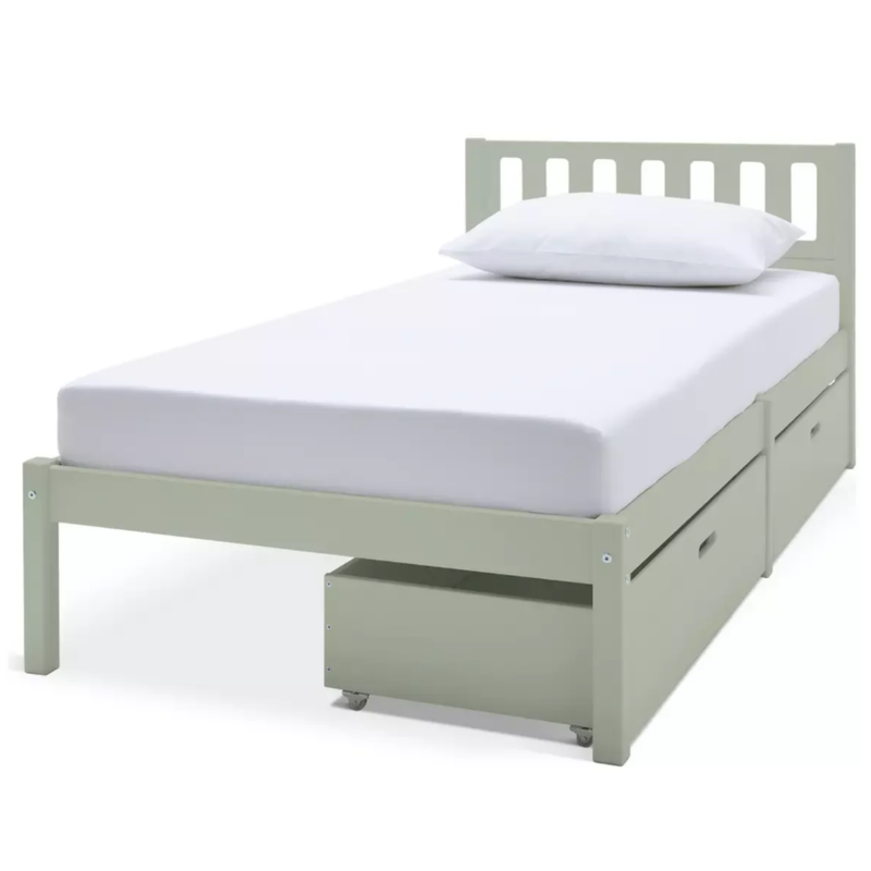 Habitat Kids Ronnie Single Bed with Drawers - Green 17650240 (Open Box- See T's & C's for details)