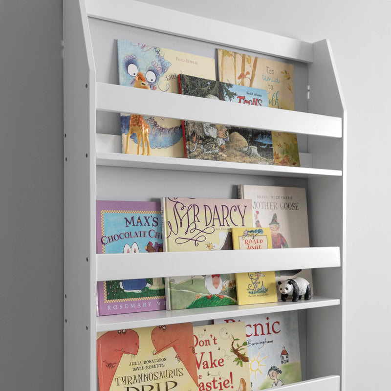 Hakan Display 3 Shelf Bookcase Wall Mounted in Classic White