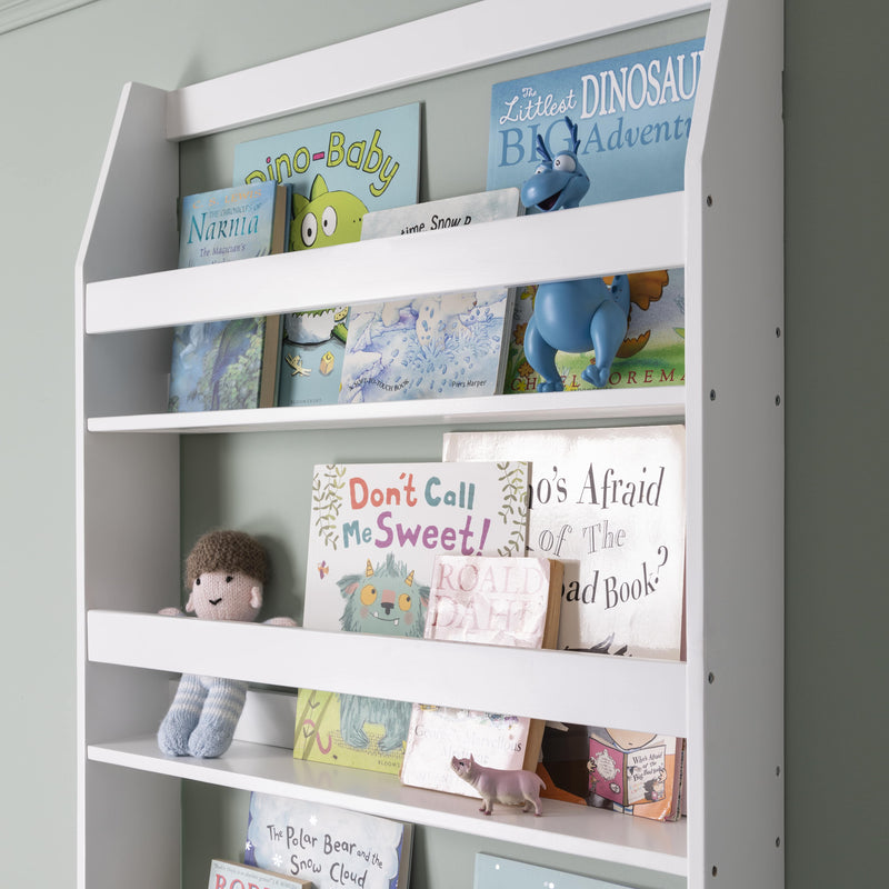Hakan Display 3 Shelf Bookcase Wall Mounted in Classic White