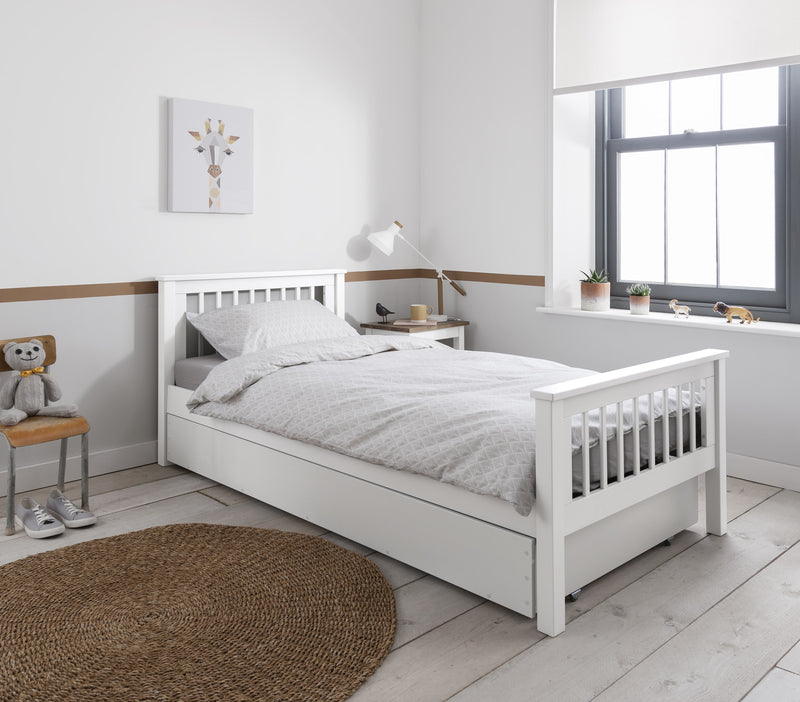 Hampshire Single Bed Frame in Classic White