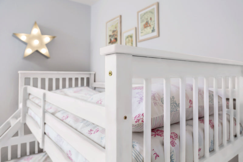 Hanna Triple Bunk Bed with Single and Double Bed in Classic White