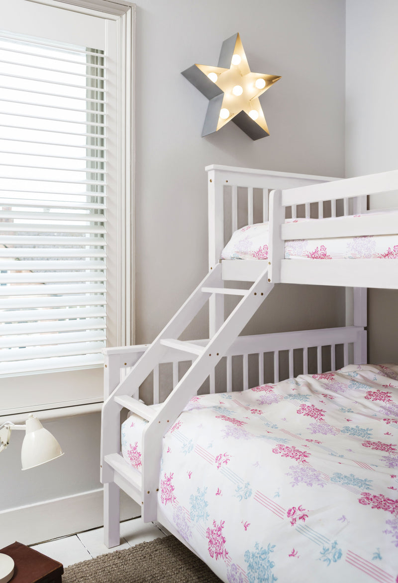 Hanna Triple Bunk Bed with Single and Double Bed in Classic White