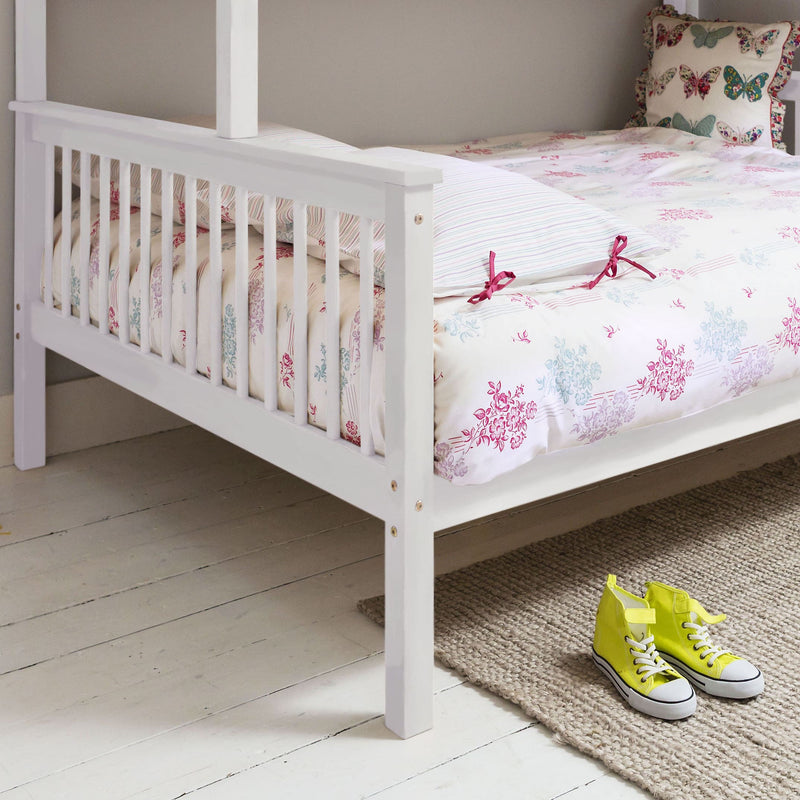 Hanna Triple Bunk Bed with Single and Double Bed in Classic White