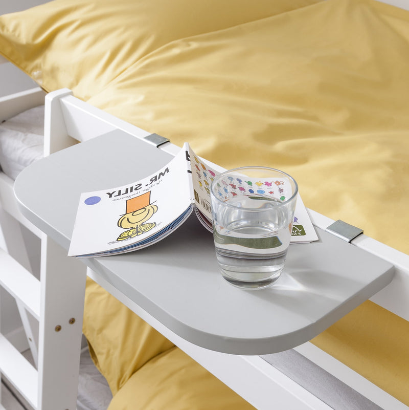 Hilda Low Cabin Bed with Bunk Underbed and Play Area in Classic White