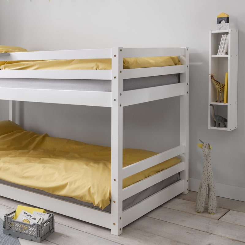 Hilda Low Cabin Bed with Bunk Underbed and Play Area in Classic White