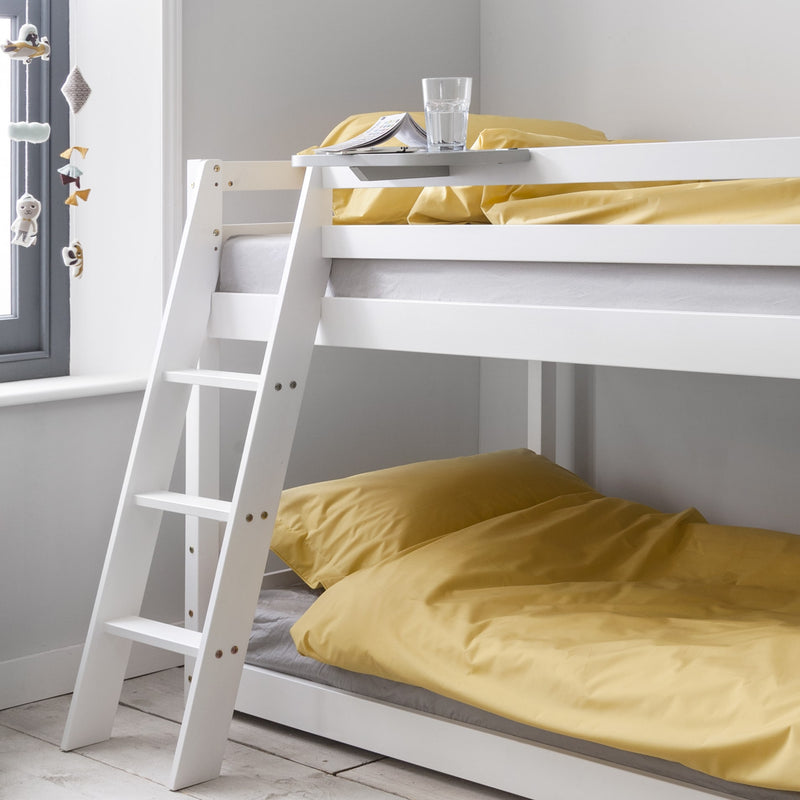 Hilda Low Cabin Bed with Bunk Underbed and Play Area in Classic White