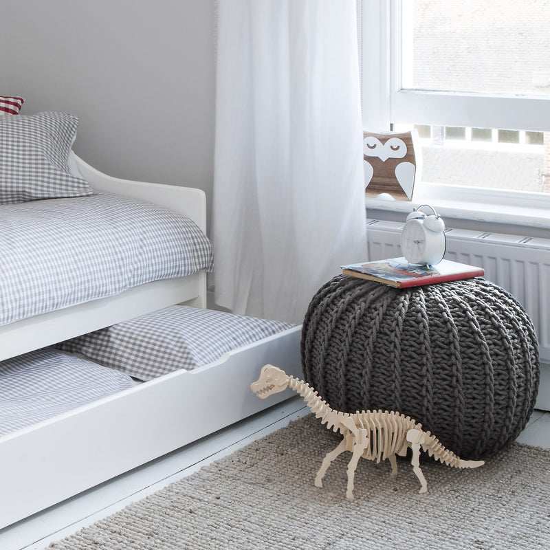 Hove Day Bed with Pullout Trundle in Classic White