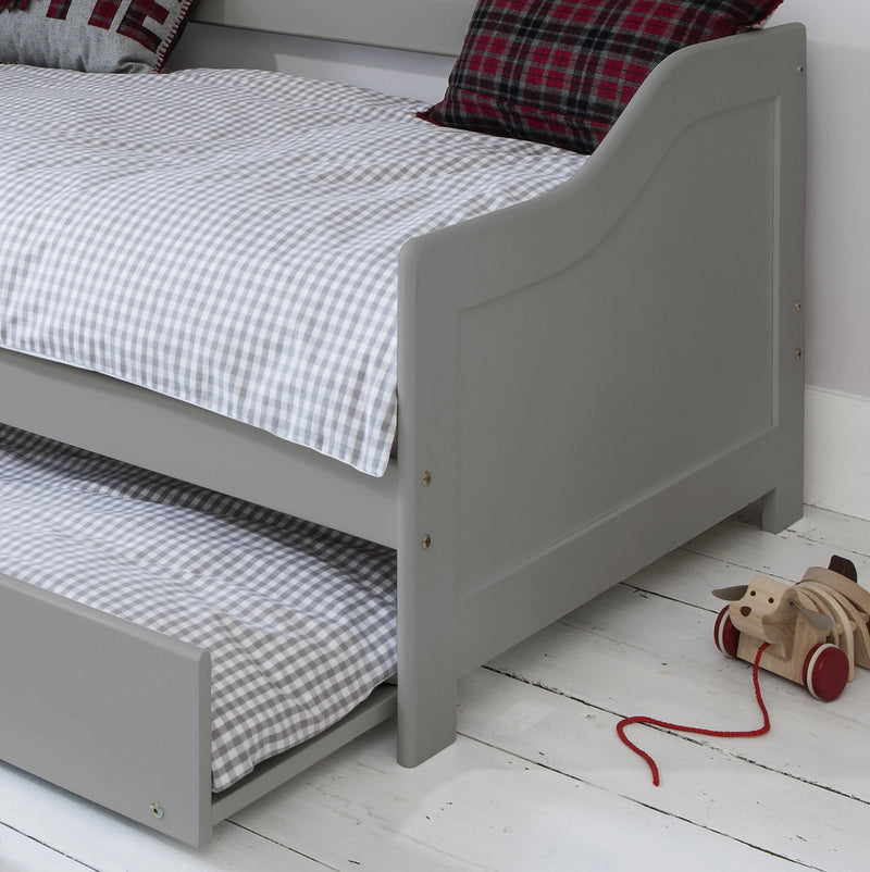 Hove Day Bed with Pullout Trundle in Silk Grey