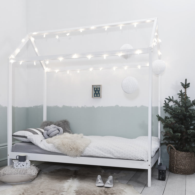Jansen Scandinavian Single Bed Frame in White
