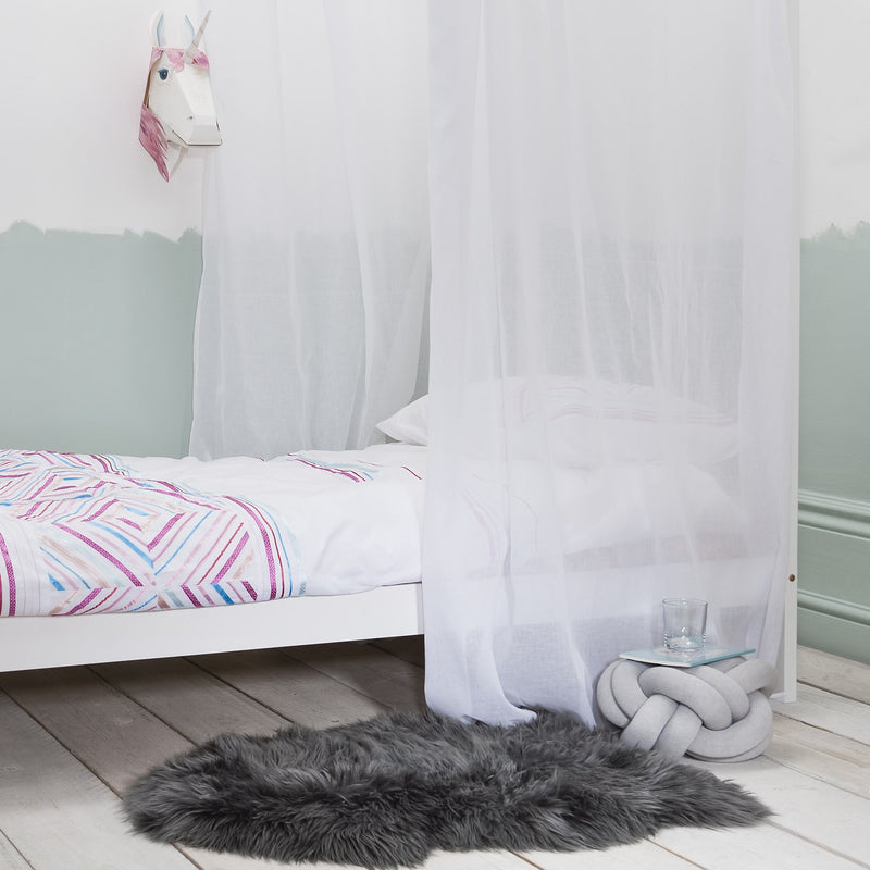 Jansen Scandinavian Single Bed Frame in White