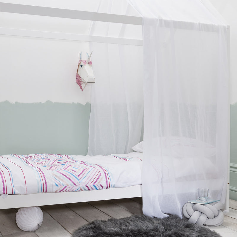 Jansen Scandinavian Single Bed Frame in White