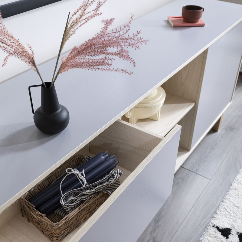 Järstorp Sideboard in Grey & Oak Finish