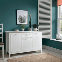 Karlstad Sideboard Narrow Space Saving in Classic White