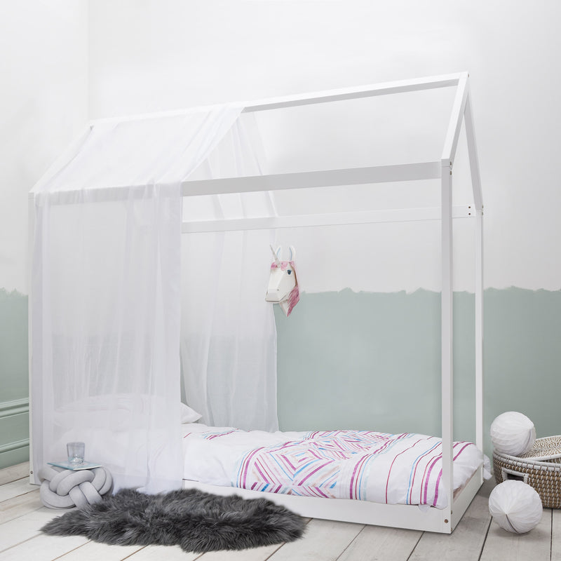 Kara Single 4 Poster Bed Frame in Classic White