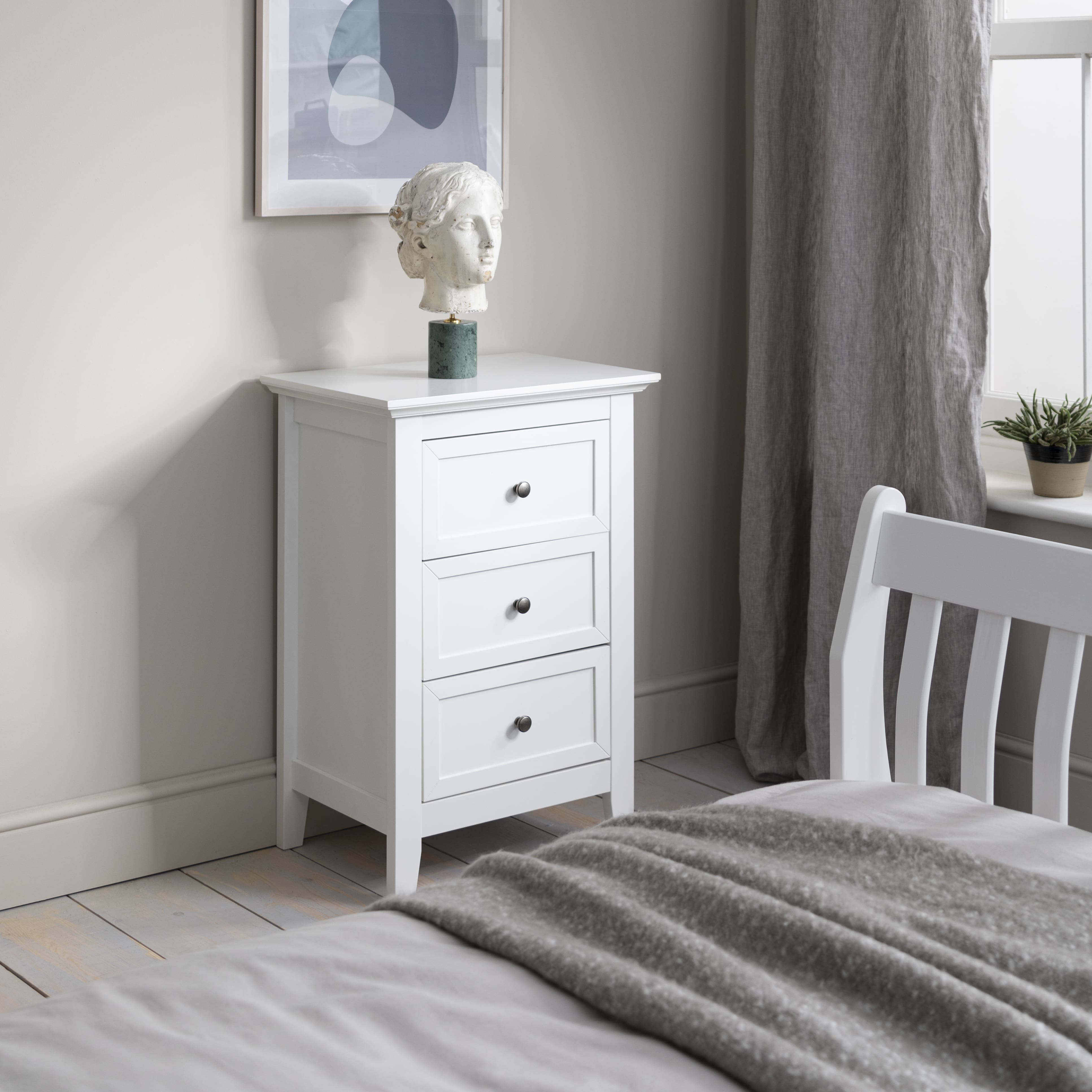 Karlstad Side Table Chest 3 Drawer Classic