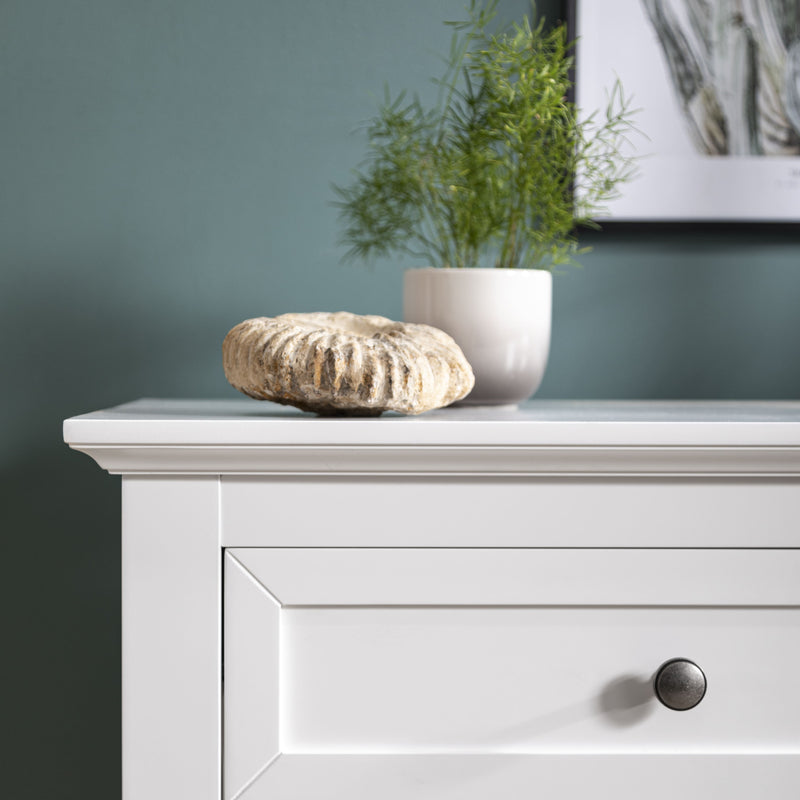 Karlstad Bedside Table with 2 Drawers in Classic White