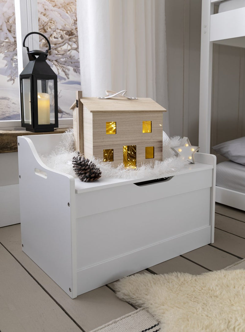 Lola Toy Box Toy Storage Organiser in Classic White