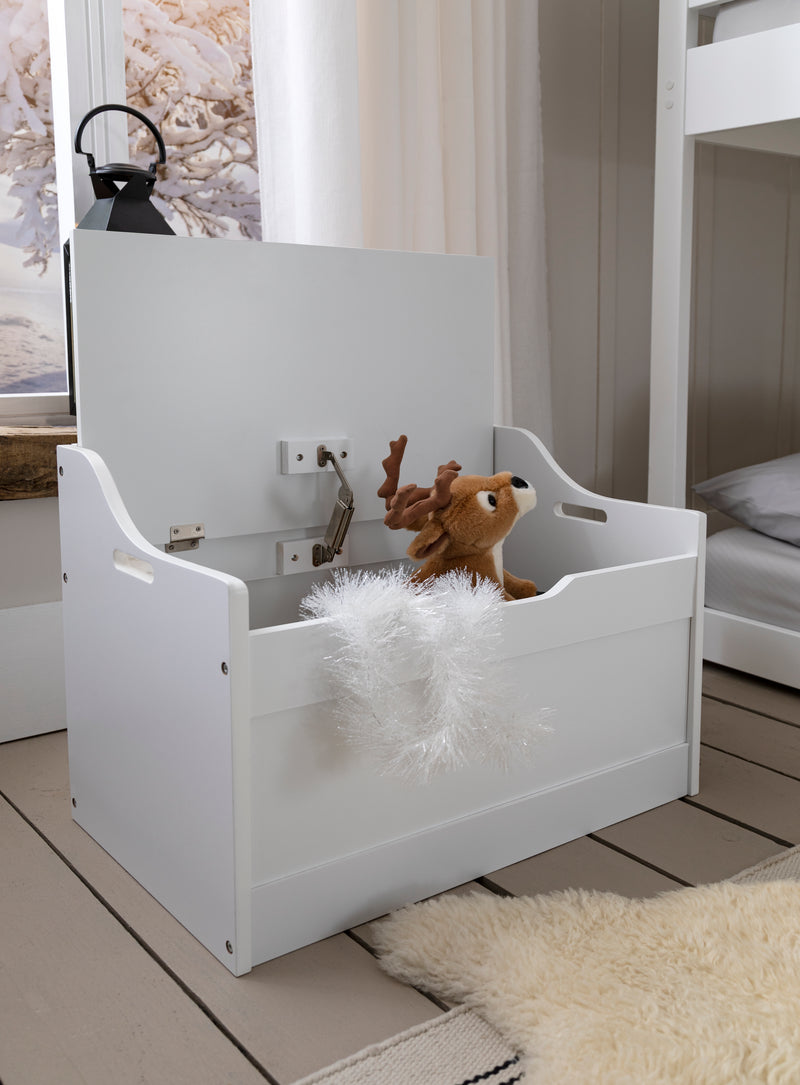 Lola Toy Box Toy Storage Organiser in Classic White