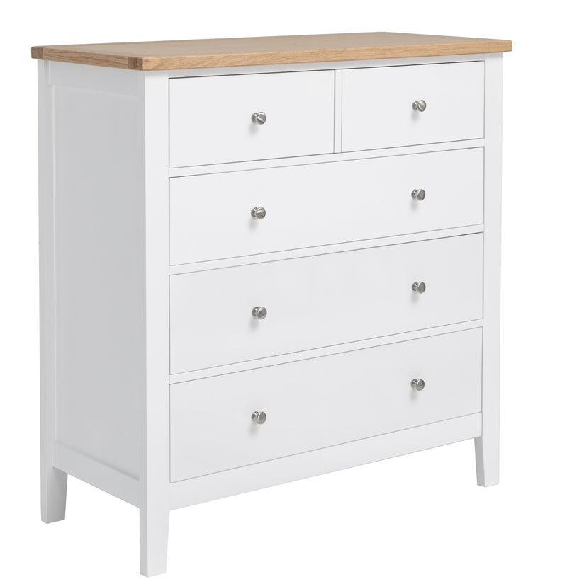 Leines 2+3 Chest of Drawers in White & Oak