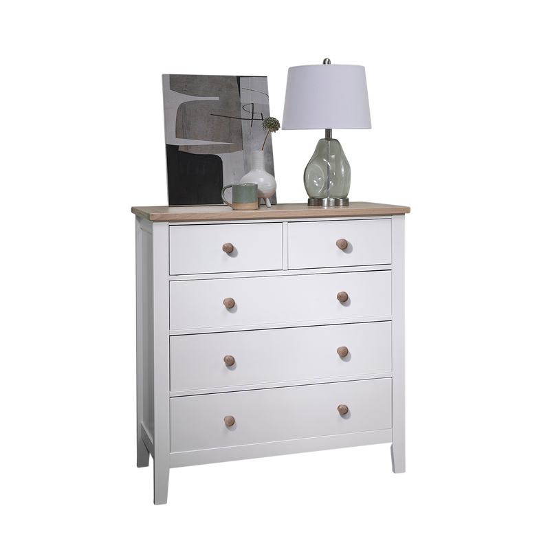 Jäkkvik 2+3 Chest of Drawers in White & Oak