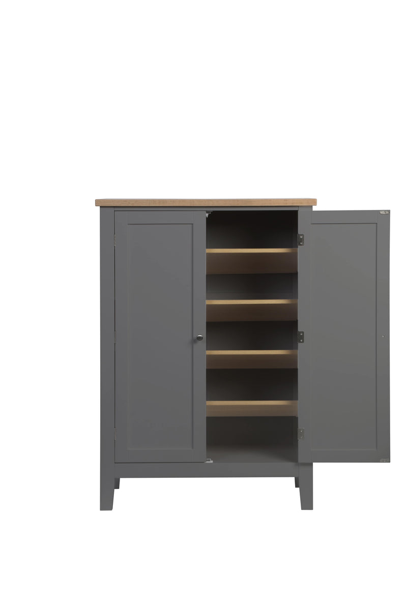 Leines Shoe Storage Cabinet in Charcoal Grey