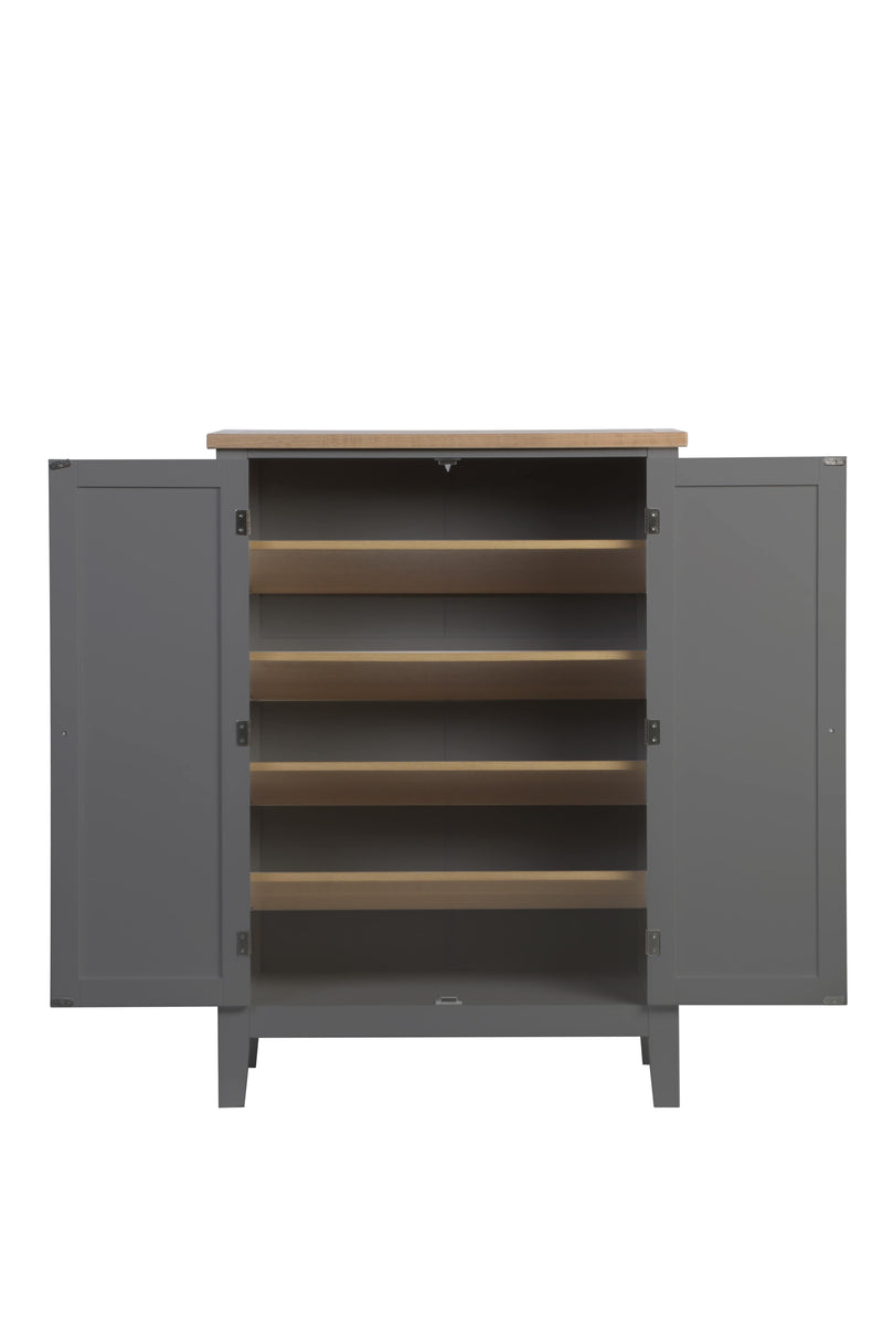 Leines Shoe Storage Cabinet in Charcoal Grey