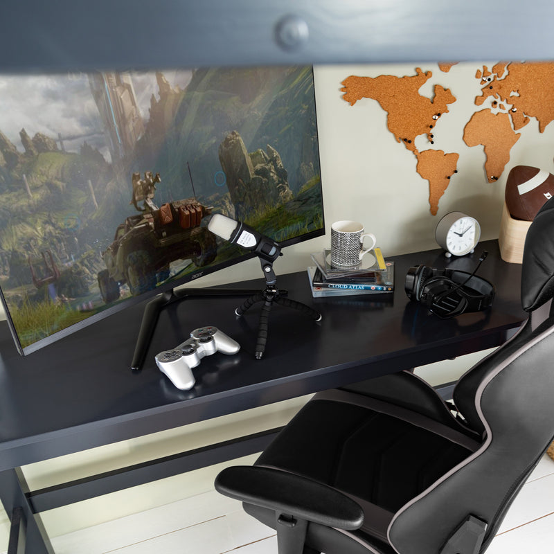 Thomas High Sleeper Cabin Bed with Louis Desk in Anthracite