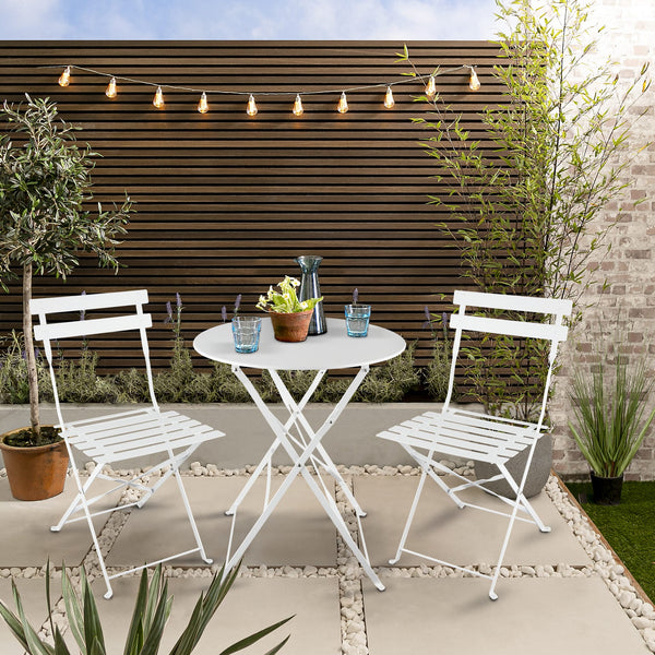 Lucerne Bistro Table Folding Chairs in Chalk Noa Nani