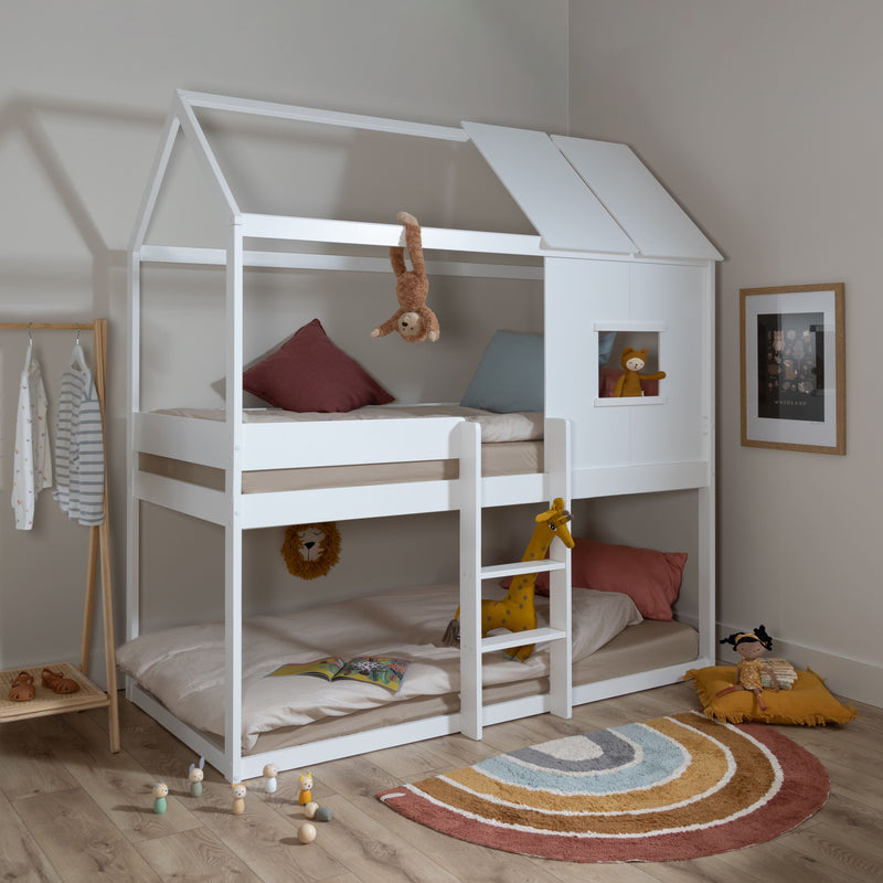 Luka Treehouse Midsleeper Bed in Classic White