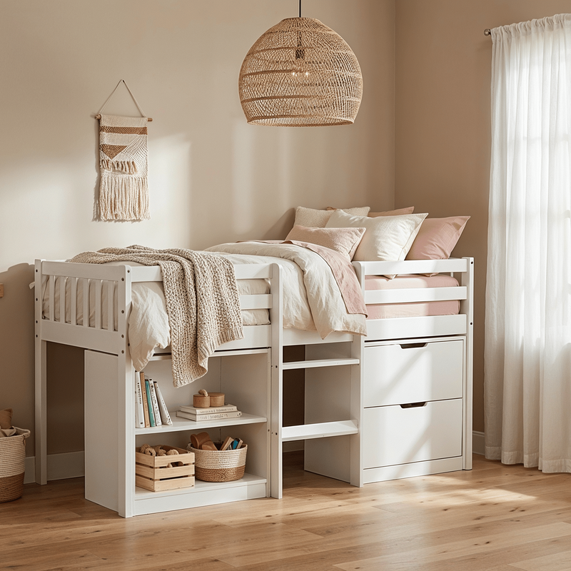 Mira Sleepstation Single Cabin Bed in White