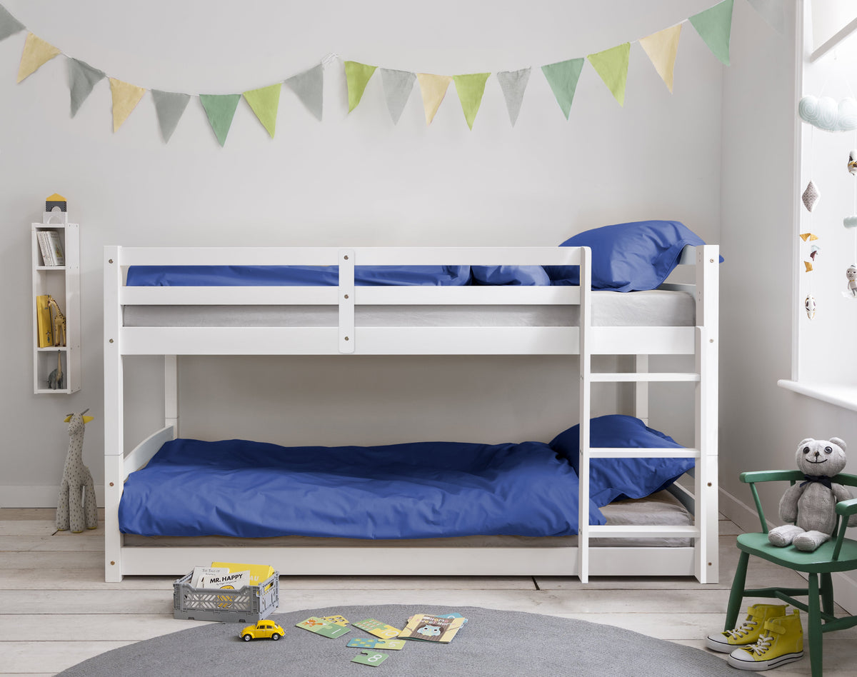 Mimi Shorty Bunk Bed Splits into Toddler and Day Bed in Classic White