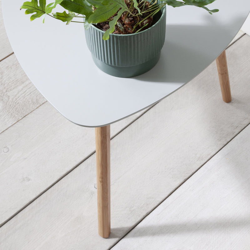 Malme Nesting Tables Set of Two in Silk Grey and Natural Pine