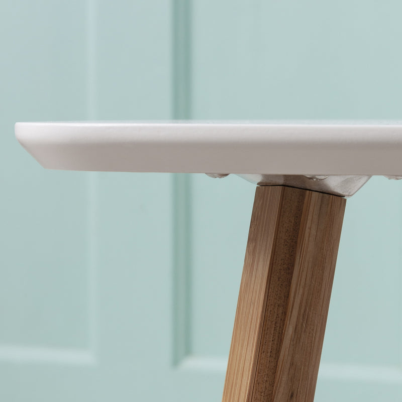 Malme Nesting Tables Set of Two in Classic White and Natural Pine