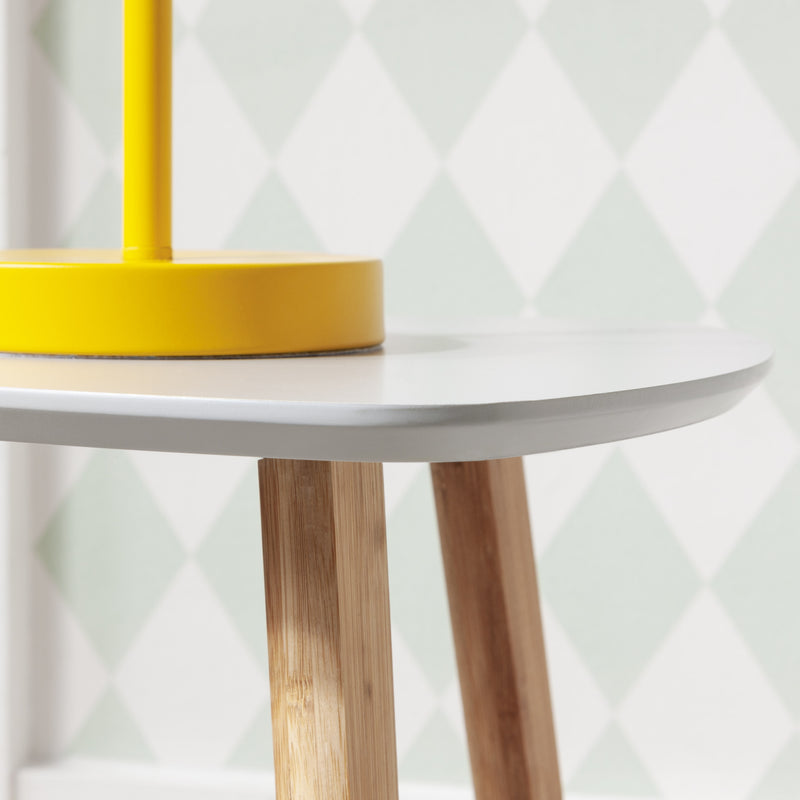 Malme Extra Large Side Table in Chalk Grey and Natural Pine