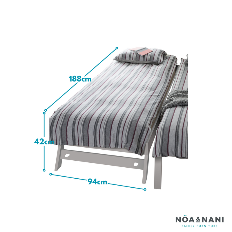 Matheus Pull out Trundle Spacesaver Bed in Classic White