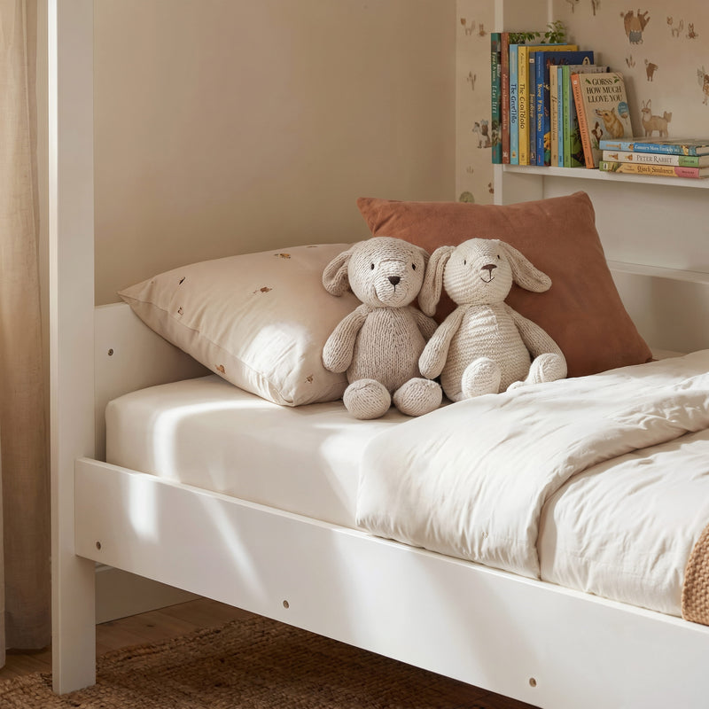 Minna Space Saving Bunk Bed with Storage Units in White