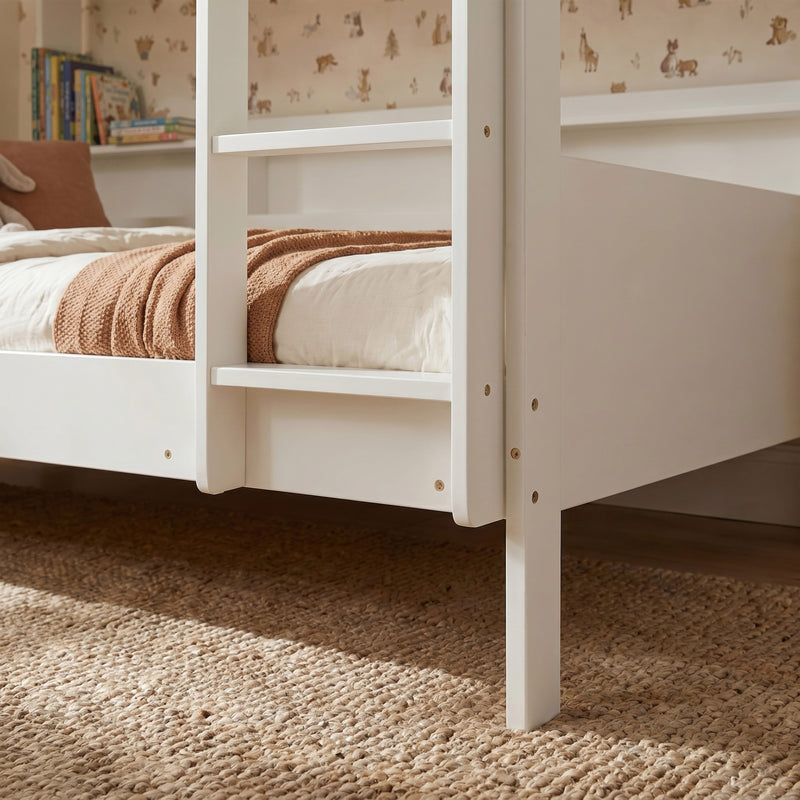 Minna Space Saving Bunk Bed with Storage Units in White