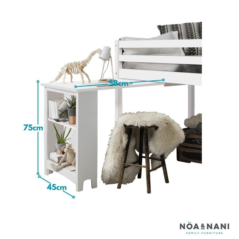 Pull out Desk for Cabin Bed in White